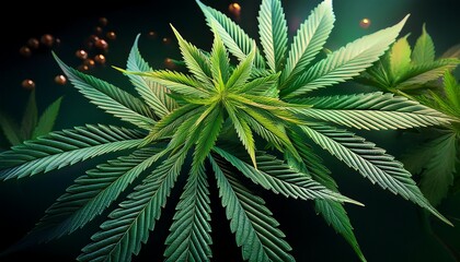 Cannabis Leaves With Soft Fous Marco Photostyle