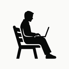 Man working on laptop