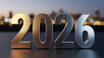 2026 number new year future wallpaper, illustration, banner, vector