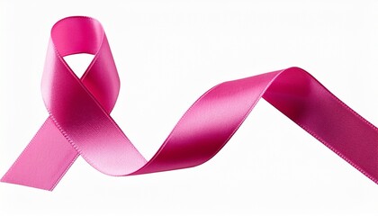 Breast Cancer Pink Ribbon Isolated On Transparent Background