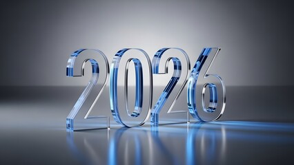 2026 number new year future wallpaper, illustration, banner, vector