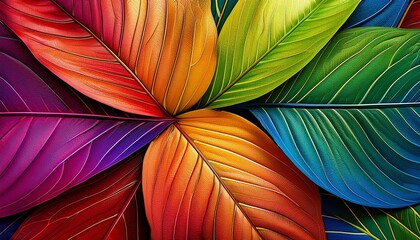 Colorful Abstract Leaf Background Design