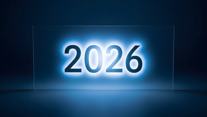 2026 number new year future wallpaper, illustration, banner, vector