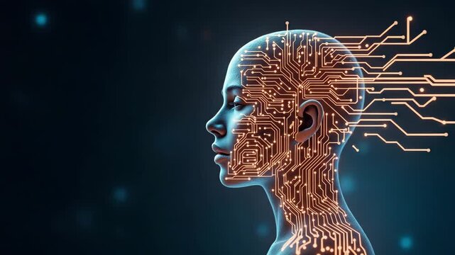 human head with brain inside