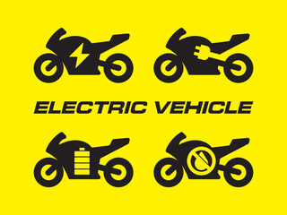 Obraz premium collection of electric vehicle silhouettes