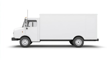 White street food truck mockup for brand identity suitable for delivery service and advertising design