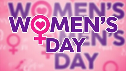 International women s day celebration logo