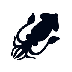 Obraz premium squid octopus marine life animal seafood sea ocean red tentacles emoji symbol sign icon vector illustration isolated flat