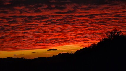 sunset in the mountains