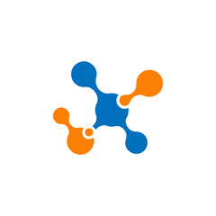 abstract molecular icon vector