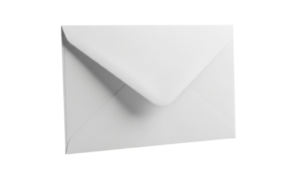 Blank white envelope PNG isolated on transparent background, stationery for sending letters and invitations