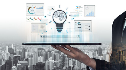 A user interface for a generative Artificial Intelligence platform. This creative tool uses machine learning for data analysis, content creation, and sparking new ideas. Fermion