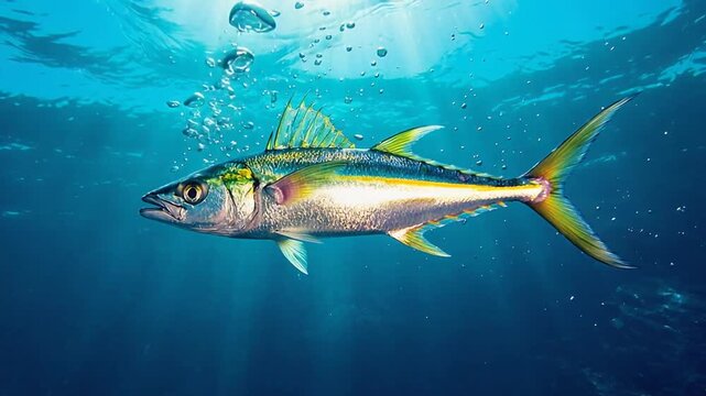  Indian mackerel fish underwater video