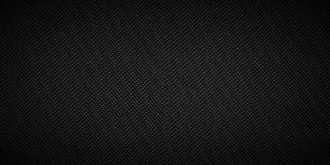 Black fabric material background texture. Luxury dark canvas cloth with subtle fiber pattern.
