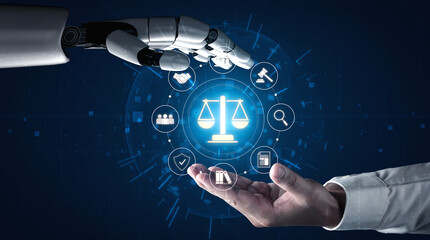AI supports justice by automating legal research, analyzing case data, ensuring compliance, and enhancing fairness in governance and decision-making. Vouch