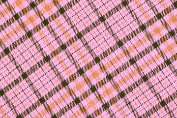 Multi colored plaid fabric background textured