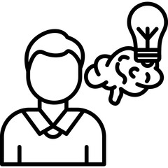 Obraz premium Idea Generation Person Icon