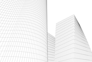 Fototapeta premium Abstract architecture 3D rendering