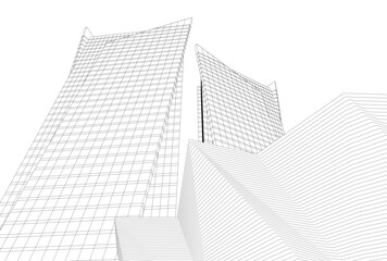 Fototapeta premium Abstract architecture 3D rendering