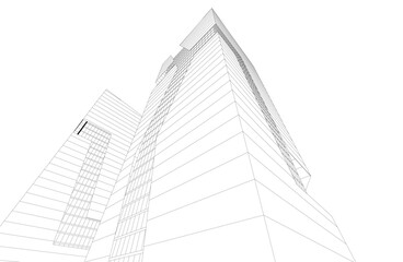 Fototapeta premium Abstract architecture 3D rendering