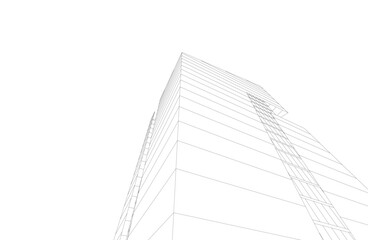 Fototapeta premium Abstract architecture 3D rendering