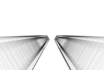 Abstract architecture 3D rendering