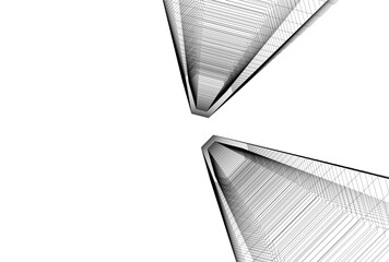 Abstract architecture 3D rendering