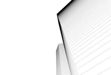 Abstract architecture 3D rendering