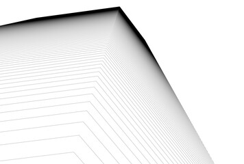 Abstract architecture 3D rendering