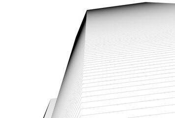 Abstract architecture 3D rendering