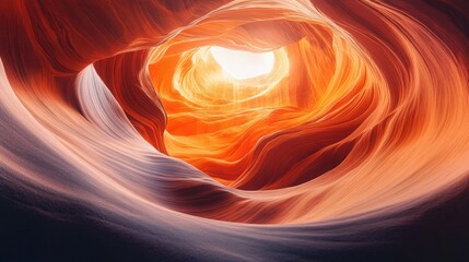 A serene sandstone canyon slowly carved by years of wind and water