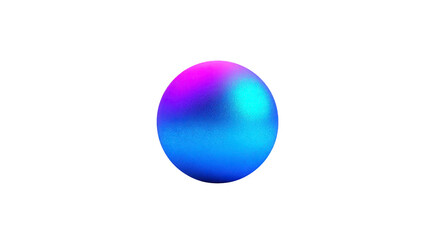Iridescent blue sphere metallic texture isolated on transparent background vibrant gradient modern abstract design futuristic minimal glowing digital art