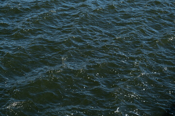 Blue-green water ripples with light reflections