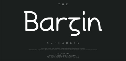 Minimal modern alphabet fonts. Typography minimalist urban digital fashion future creative logo font. vector illustration