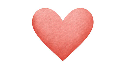 Fototapeta premium Pink heart love romance affection textured paper symbol valentine cute happiness isolated simple shape greeting card emotion decorative design illustration pastel soft feminine friendship