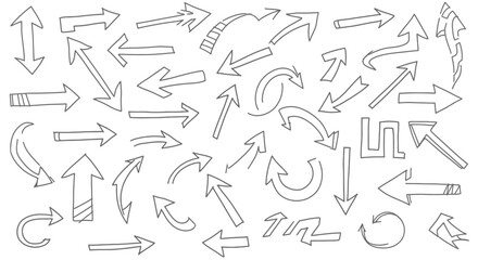 A collection of various arrows and pointers.