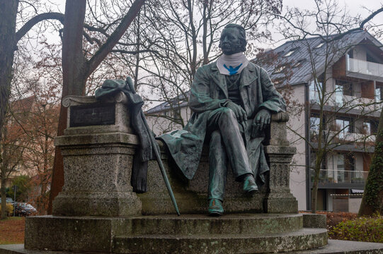 Neuruppin, Germany - November 29, 2025: Theodor Fontane memorial.
