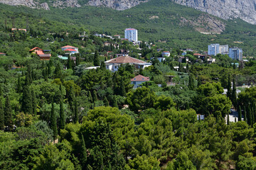 The village of Foros and Foros Park from above, Crimea