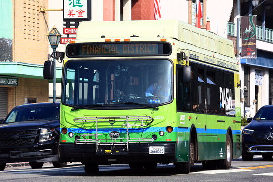 Los Angeles, California &ndash; November 4, 2025: Los Angeles LADOT Transit DASH Bus