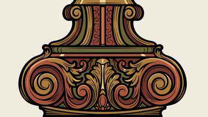 Ornate Vase with Decorative Swirls and Patterns.