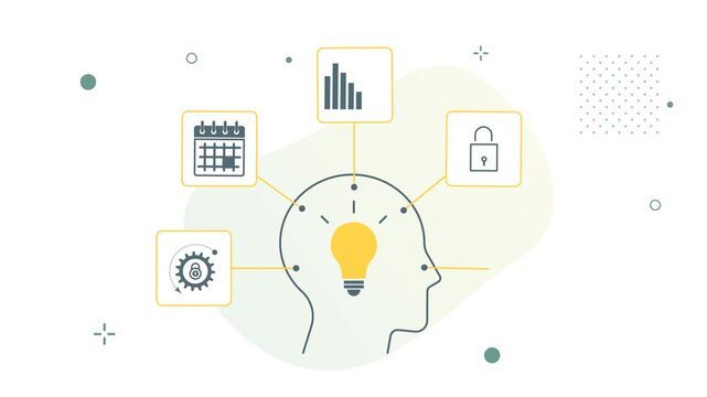 Entrepreneurship Mindset - Transforming a concept to Viable Business - Animated Illustration as MP4 File