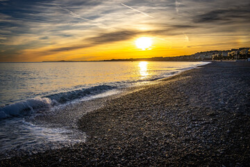 promenade des anglais, nice, france,  french riviera, south of france, boulevard, beach, ocean, cote d'azur