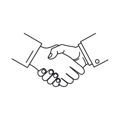 Fototapeta premium Handshake icon, business agreement, partnership, teamwork, success, vector illustration