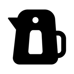 電気ケトルのシルエットアイコン素材