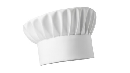 Chef s hat PNG isolated on transparent background, professional cook headwear for culinary arts and restaurant use, toque blanche