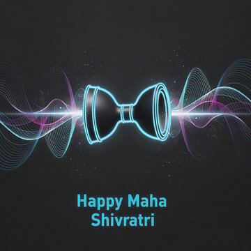 Maha Shivratri venerates Lord Shiva with sacred symbols, cosmic energy, meditation, devotion and powerful spiritual design art.