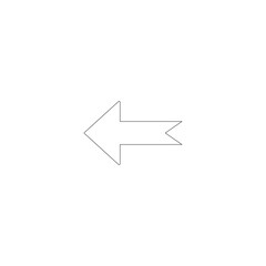 Left UI Arrow Icon Outline