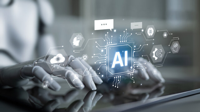 A generative AI assistant showcases its cognitive platform. This system powers conversational chatbots and intelligent cloud data processing for user communication and support. Fermion - Powered by Adobe