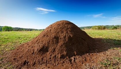 isolated ant hill or mound