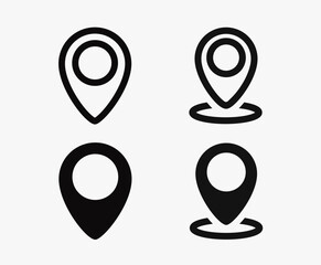 Location map pin icons set. Modern map marker collection. Pinpoint. Location pin icon. Map pin place marker. Map marker pointer icon. GPS location symbol. Flat style vector destination
